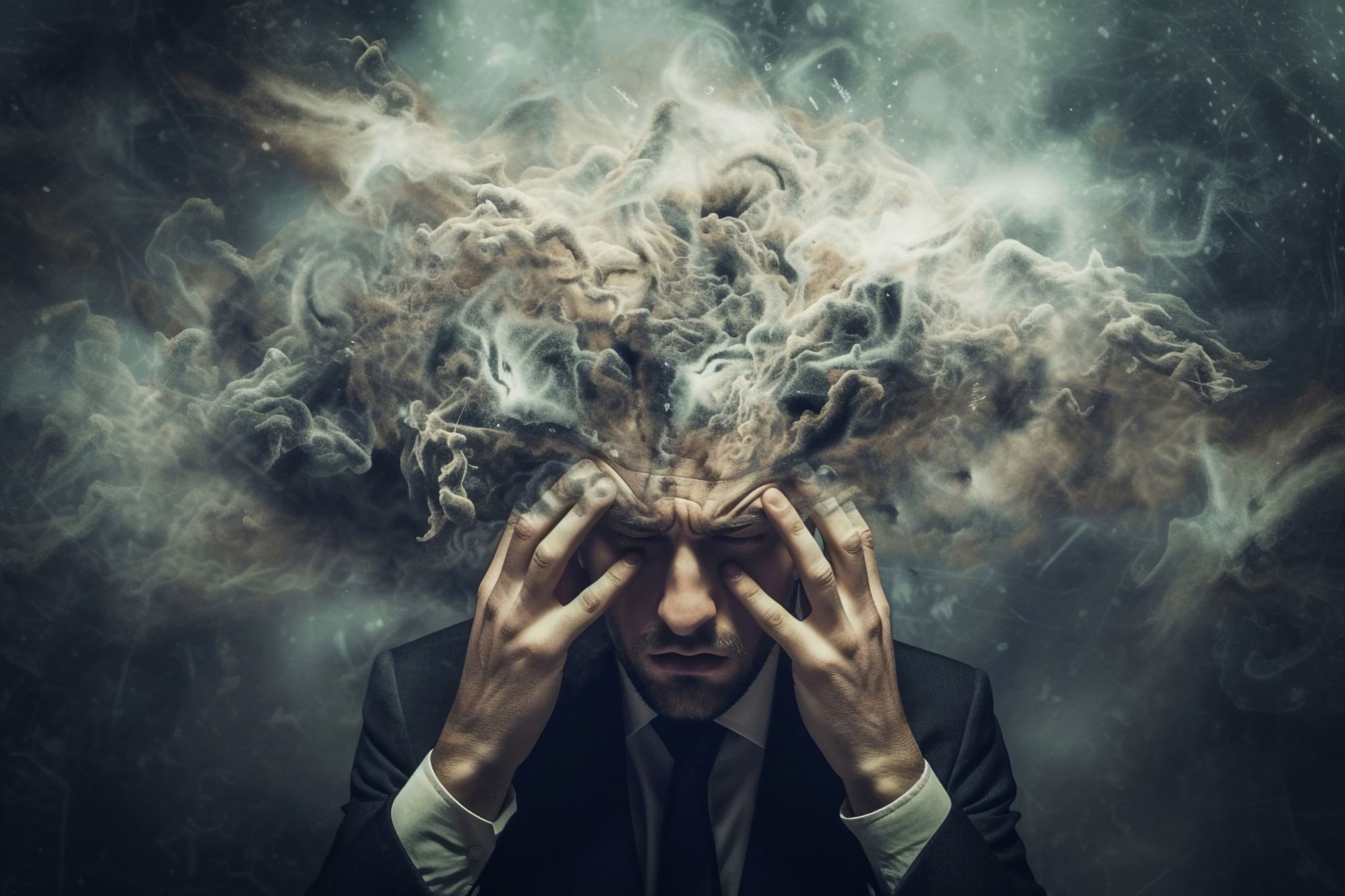 Person dealing with stress